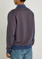 PS Paul Smith Houndstooth Cotton-blend Cardigan Blue