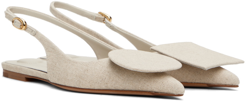 JACQUEMUS Off-White La Casa 'Les slingbacks Duelo plates' Ballerina Flats