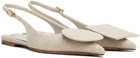JACQUEMUS Off-White La Casa 'Les slingbacks Duelo plates' Ballerina Flats