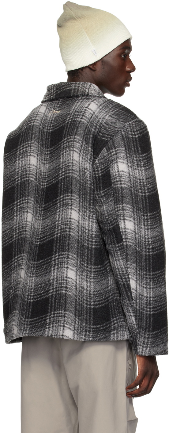 Dime Gray & Black Wave Plaid Jacket Dime