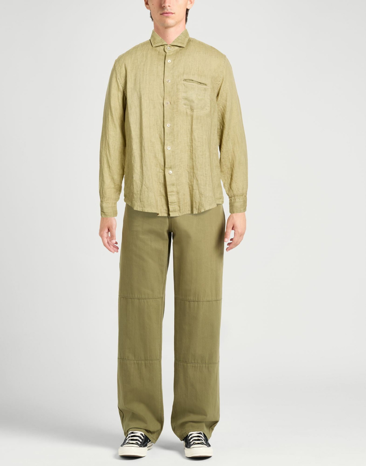 Eleventy Platinum Mens Shirt in Sage green