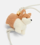 Loewe Corgi leather-trimmed wool bag charm