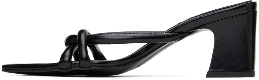 Reike Nen Black Twisted Heeled Sandals