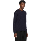 Comme des Garcons Homme Deux Black Worsted Wool Sweater