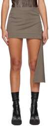 Yuzefi Gray Asymmetric Miniskirt