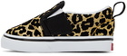 Vans Baby Black & Gold Leopard Slip-On V Sneakers