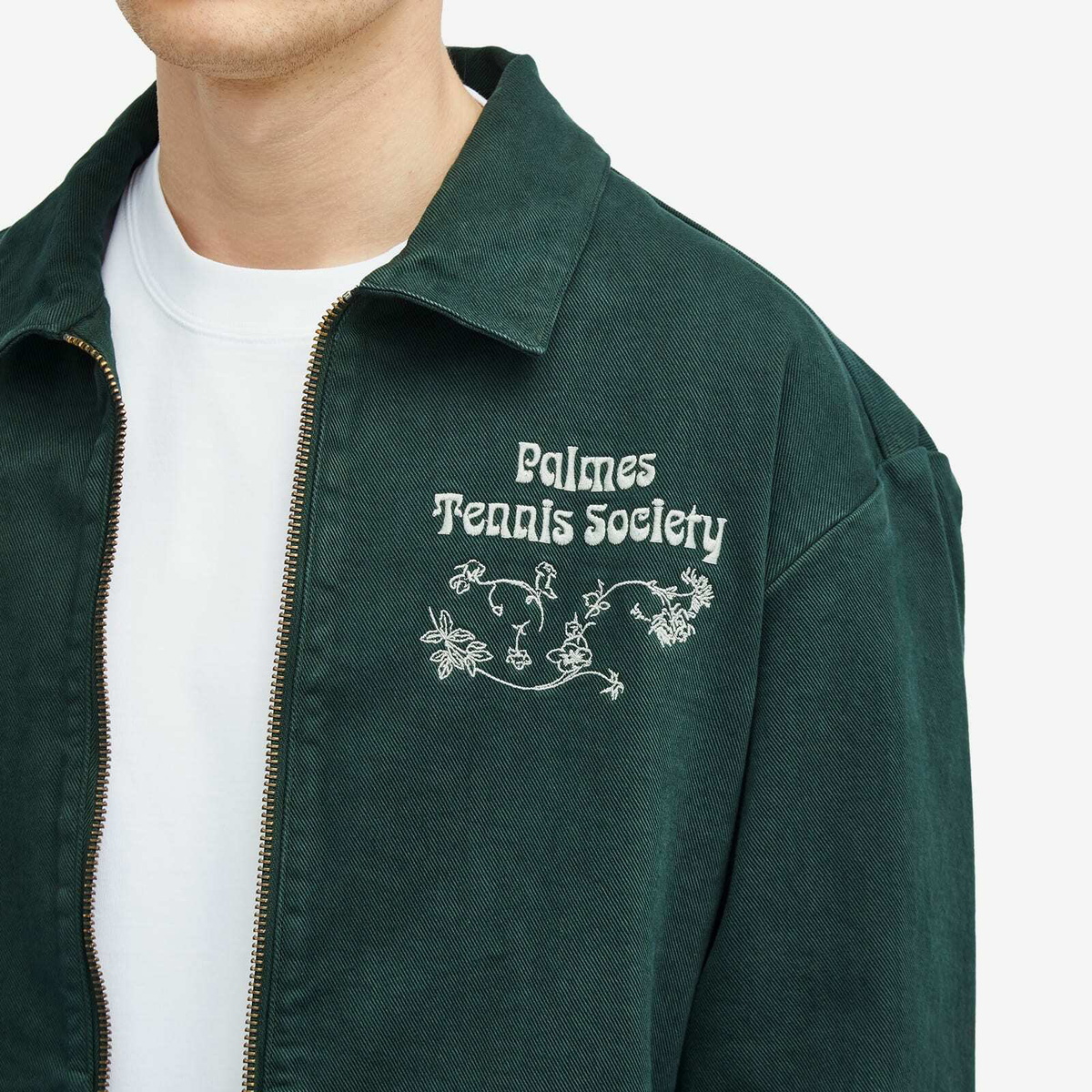 Palmes Men's Fifth Twill Shirt Jacket in Bottle Green