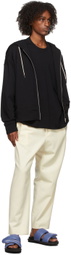Jil Sander Black Cotton Zip Hoodie