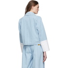 Loewe Blue Embroidered Cuffs Denim Jacket