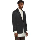 Gucci Black Moire Blazer