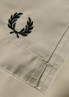 Fred Perry Logo-embroidered Shell Swim Shorts Grey