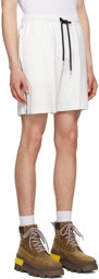 Moncler White Drawstring Shorts