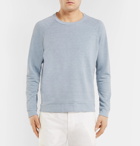 Camoshita - Loopback Linen and Cotton-Blend Sweatshirt - Light blue