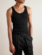 Nili Lotan - Gus Ribbed Silk Tank Top - Black