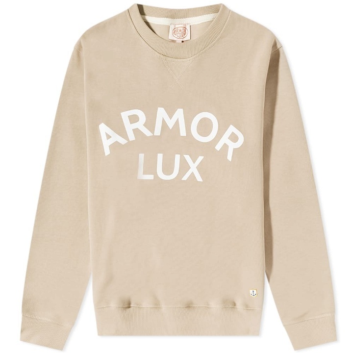 Photo: Armor-Lux Men's Organic Logo Crew Sweat in Mouflon