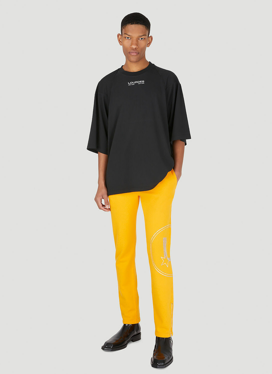 Lourdes Sequin Graphic Track Pants