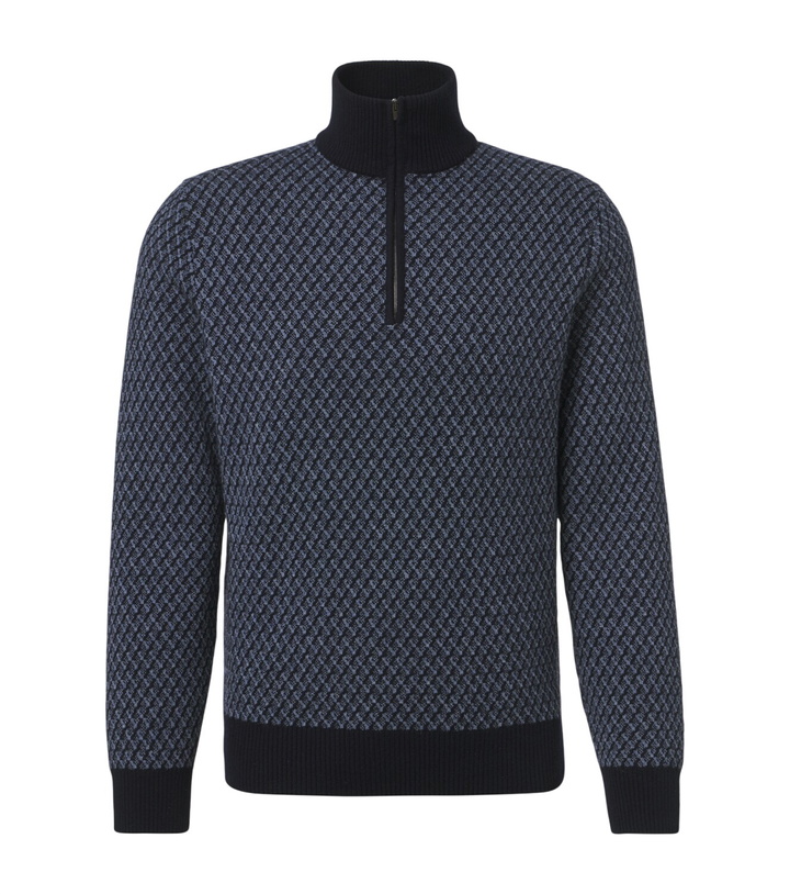 Photo: Agnona Cashmere, wool, and silk half-zip sweater