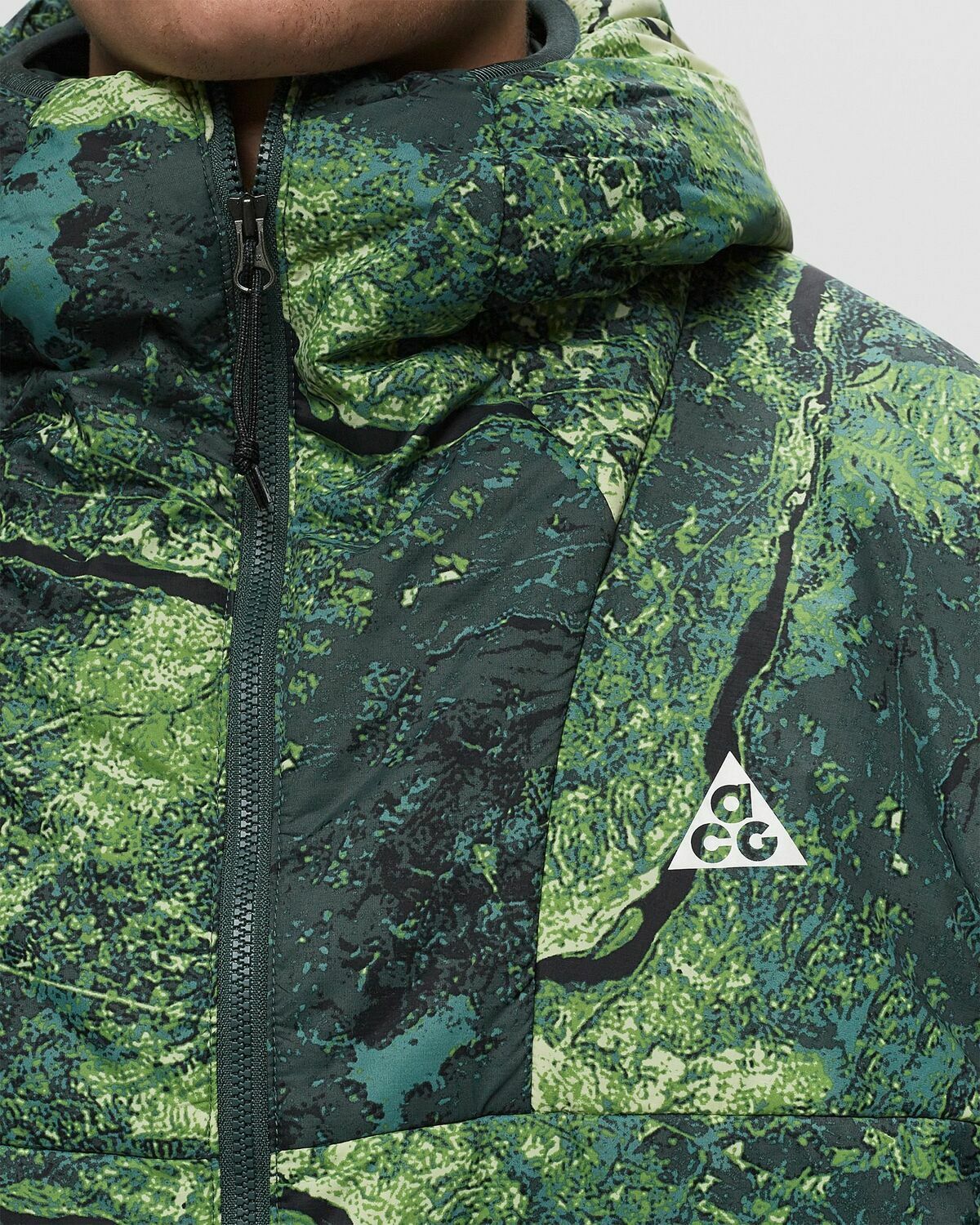 Nike Acg Rope De Dope Therma Fit Adv Allover Print Jacket Green 