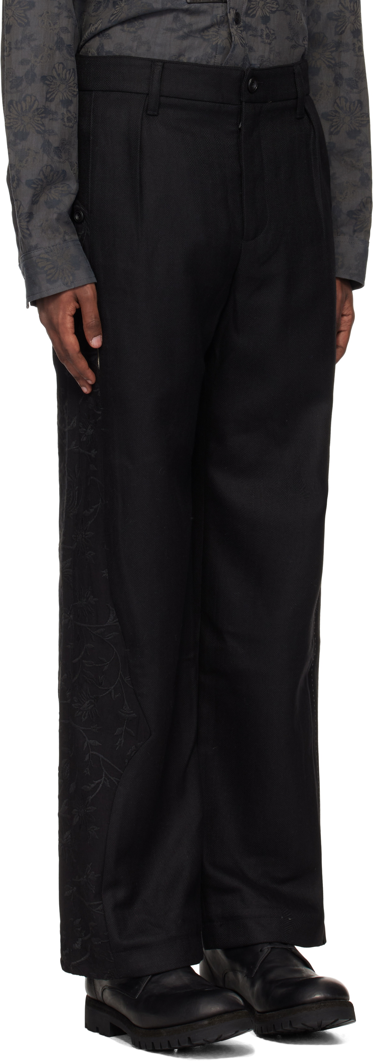 Professor.E Black E Trousers