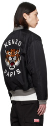 Kenzo Black Kenzo Paris Lucky Tiger Bomber Jacket