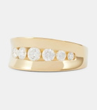 Melissa Kaye Anya 18kt yellow gold ring with diamonds