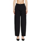 TOTEME Black Single Pleat Cotton Trousers