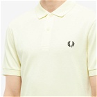 Fred Perry Authentic Men's Slim Fit Plain Polo Shirt in Wax Yellow