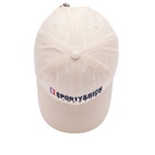 Sporty & Rich Men's Team Logo Embroidered Cap in Cream/Navy 