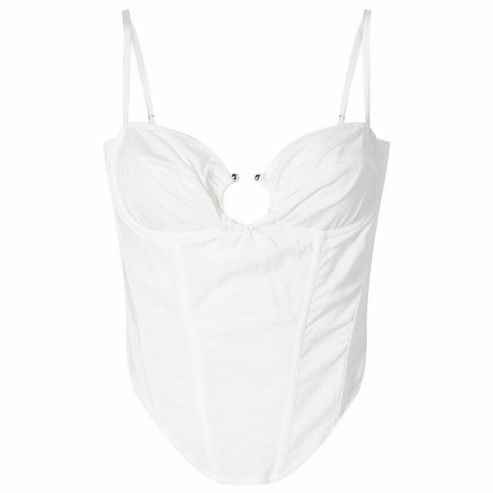 Photo: Miaou Women's Deia Corset in Iridescent White