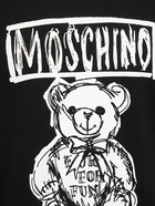 MOSCHINO Teddy Print Cotton Crewneck Sweatshirt