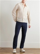 James Perse - Straight-Leg Garment-Dyed Linen Drawstring Trousers - Blue