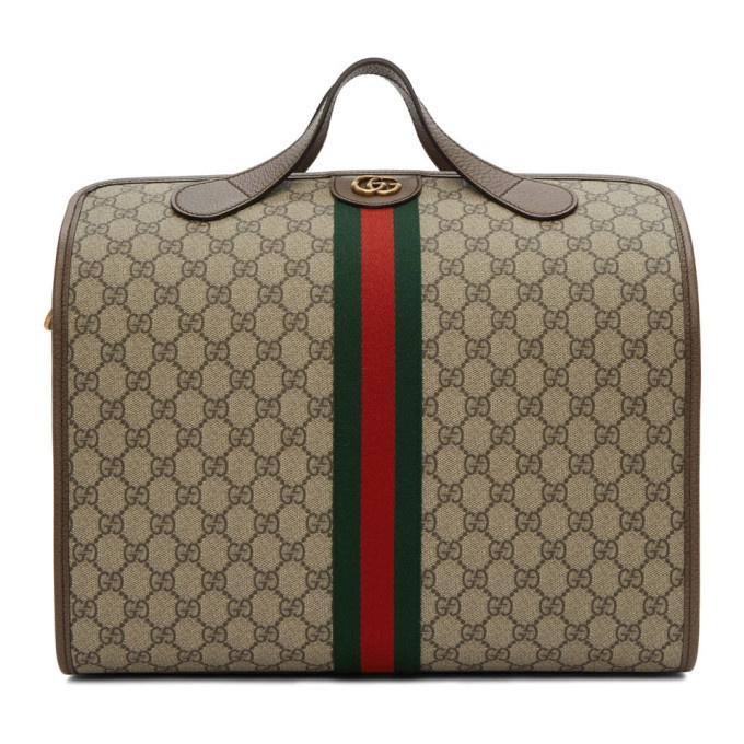 Photo: Gucci Beige GG Supreme Ophidia Duffle Bag