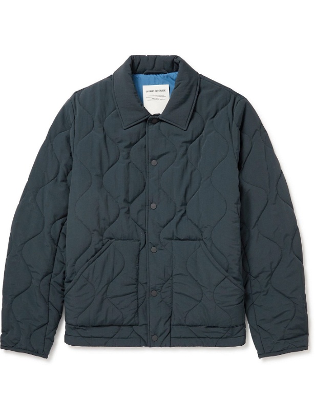 Photo: A Kind Of Guise - Kari Quilted Padded Recycled Shell Jacket - Blue