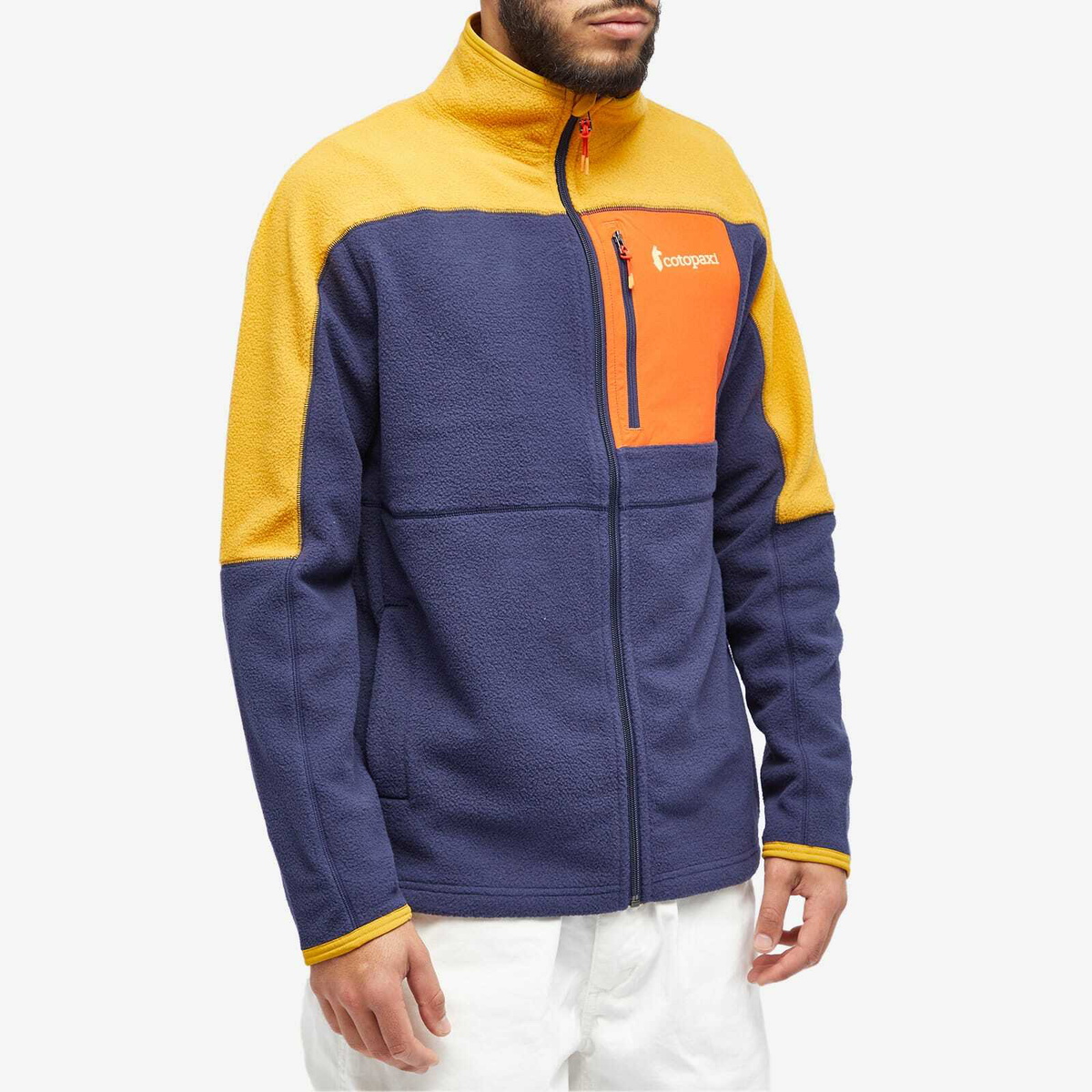 Cotopaxi Men's Abrazo Fleece Full-Zip Jacket in Amber/Maritime