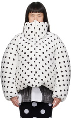 Marni White Polka Dot Down Jacket