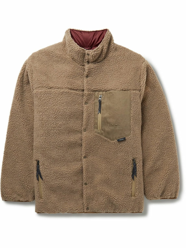 Photo: MANASTASH - Taion Reversible Fleece and Quilted Shell Down Jacket - Neutrals