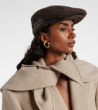Ruslan Baginskiy Logo wool-blend newsboy cap