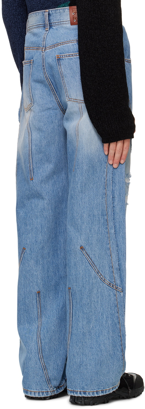 Andersson Bell Blue Panel Carpenter Wide-Leg Jeans