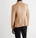 Gucci - Double-Breasted Crinkled Wool Jacket - Brown
