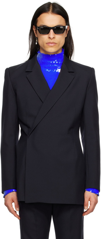 Photo: EGONlab SSENSE Exclusive Navy Egonic Blazer