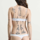 SKIMS Women's Fits Everybody Lace Dipped Thong in Slate Dot Print