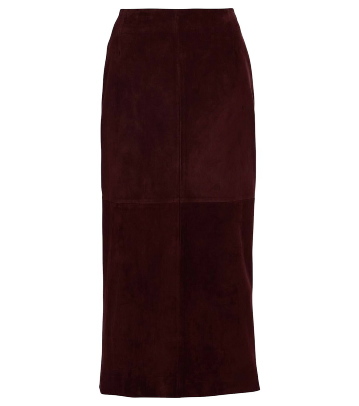 Photo: Nour Hammour Selly suede midi skirt