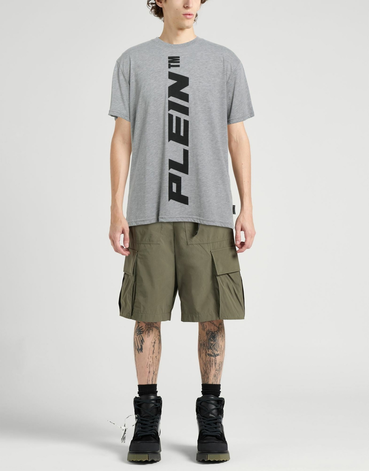 Philipp Plein Mens T-shirt in Grey