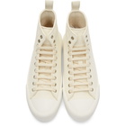 Jil Sander Off-White Canvas High-Top Sneakers