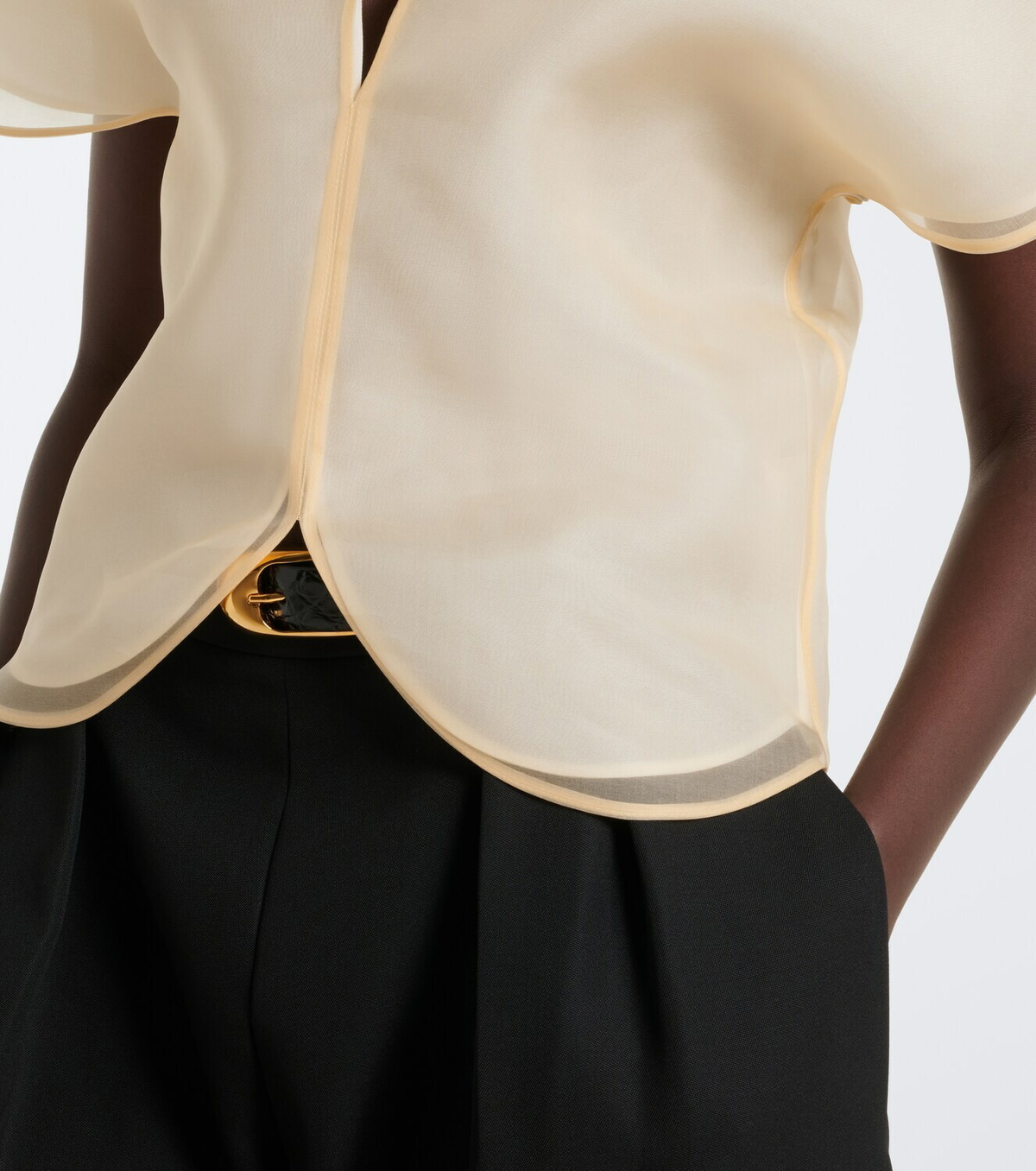 Khaite Briar silk organza top