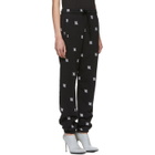 MISBHV Black Monogram Embroidered Lounge Pants