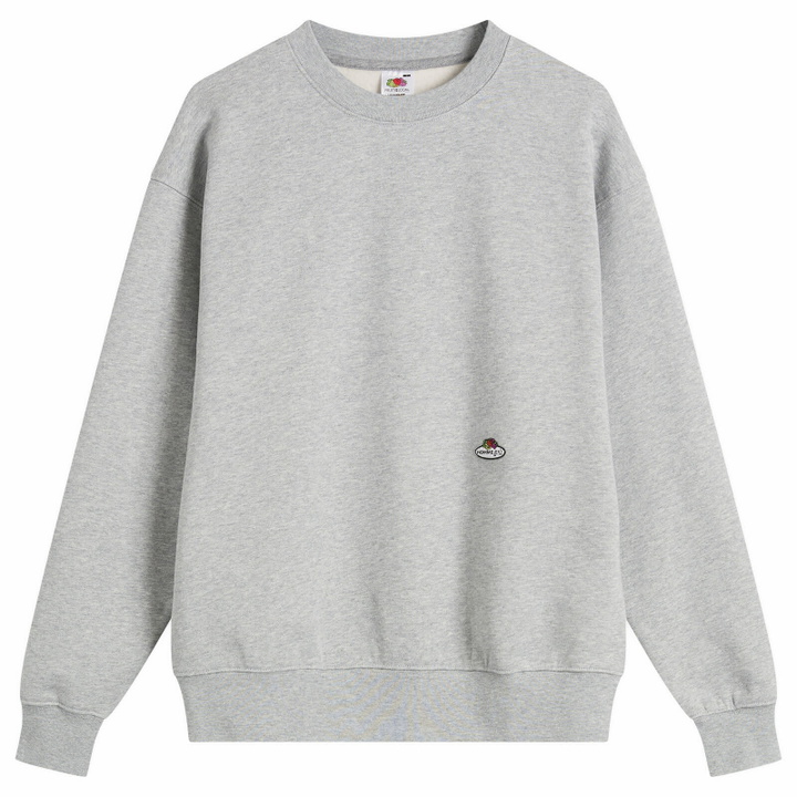 Photo: Hommegirls Women's x Fruit of the Loom Crewneck Sweatshirt in Heather Grey