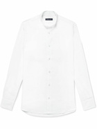 Frescobol Carioca - Grandad-Collar Slub Linen Shirt - White