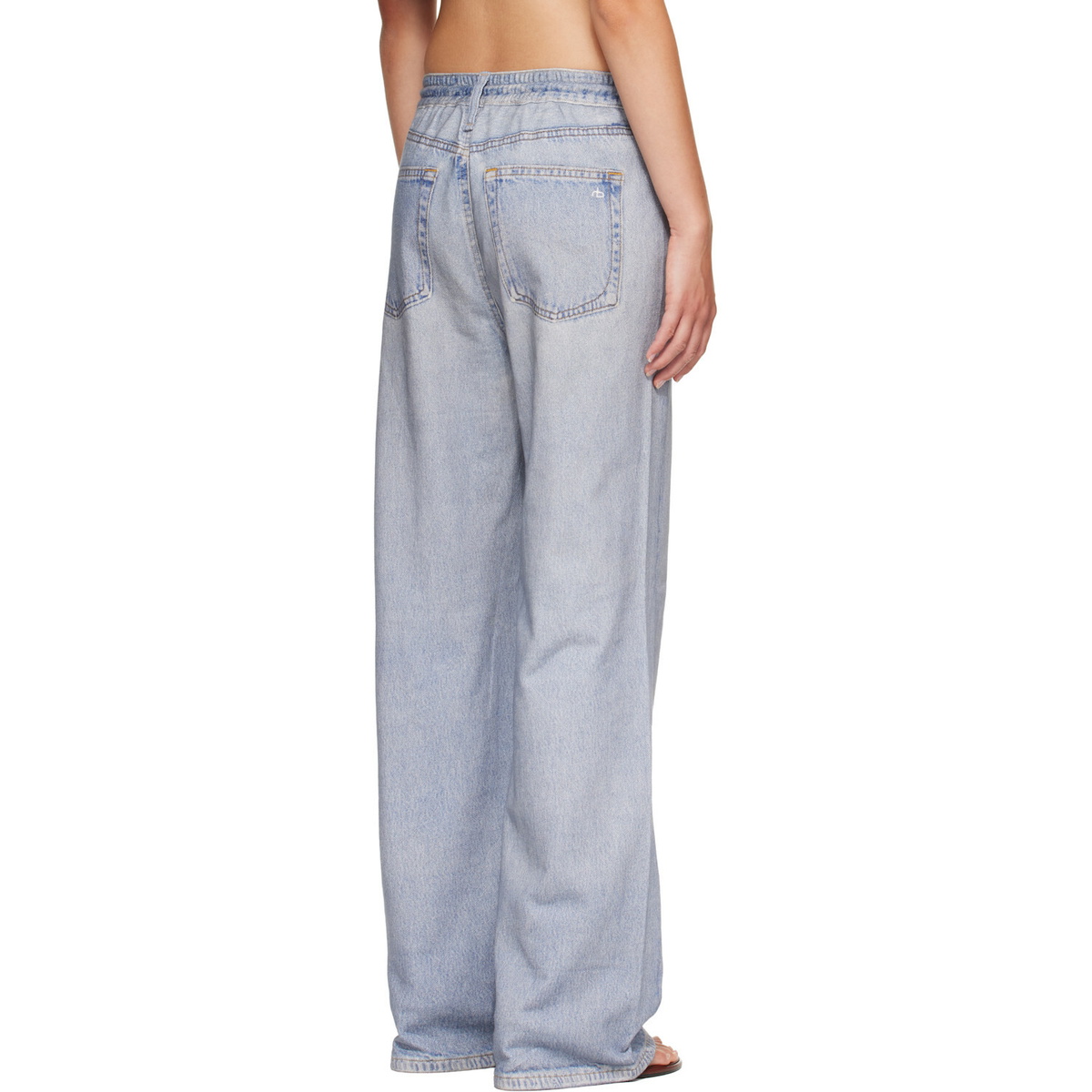 rag & bone Blue Miramar Drawstring Wide-Leg Trousers