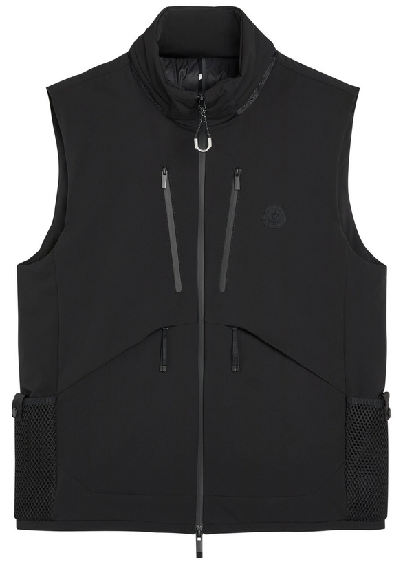 Photo: Moncler Aludra Padded Ripstop Shell Gilet Black